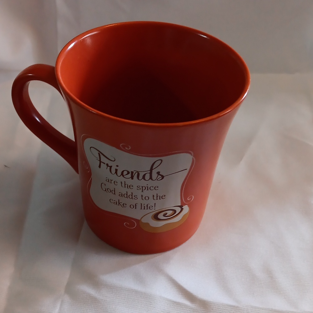 Orange Mug with Inspirational Quote